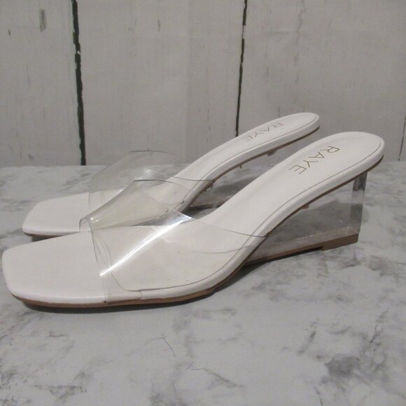 Raye Ani Wedge Sandals Clear White Lucite Revolve - Picture 3 of 10